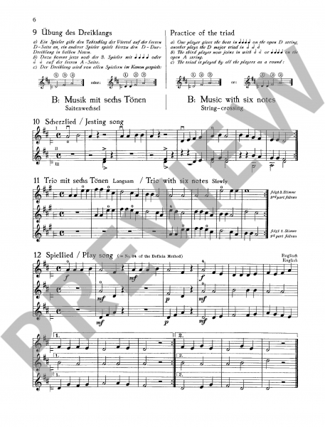 Triobuch für Geigen Fortschreitende Stücke 1