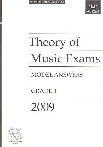Theory of Music Exams 2009 Grade 1 model answers