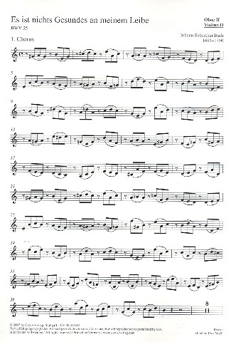 Es ist nichts Gesundes an meinem Leibe Kantate Nr.25 BWV25
