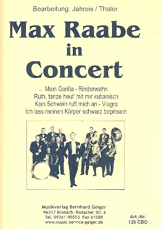 Max Raabe in Concert (Medley): für Combo, Gesang und Klavier