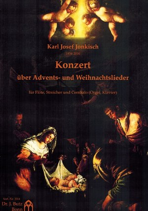 Konzert über Advents- und Weihnachtslieder für Flöte, Streicher und Cembalo (Orgel/Klavier)