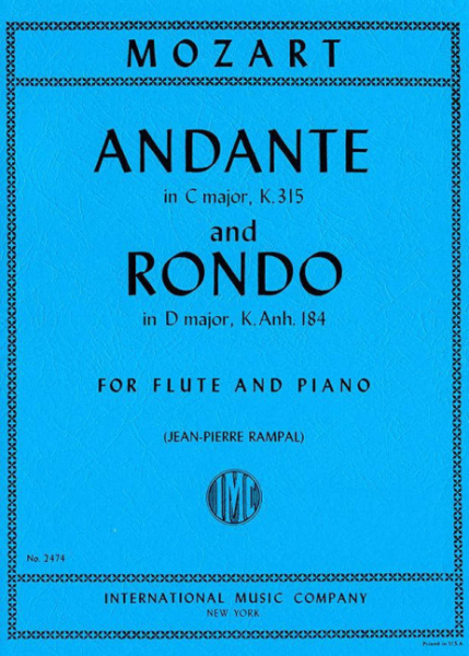 Andante C major KV315 / Rondo D major KV.Anh.184 for flute and piano
