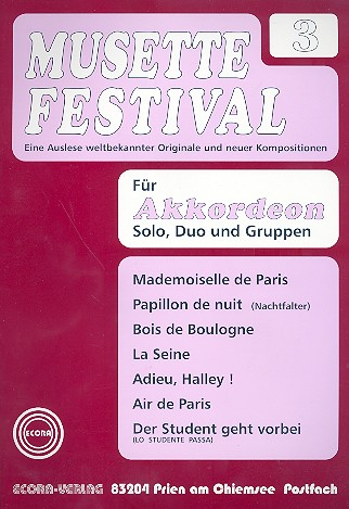 Musette Festival Band 3 für Akkordeon (mit 2. Stimme)