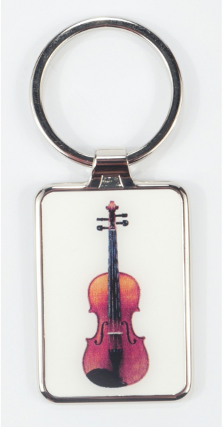 Schlüsselanhänger Geige 7,5 x 3 cm Metall