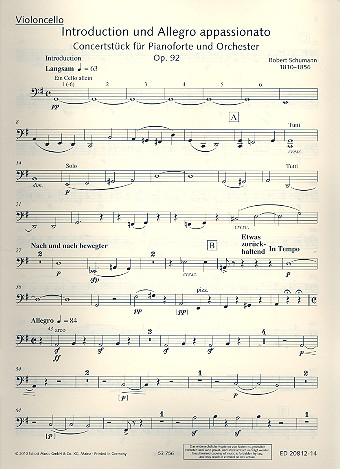 Introduction und Allegro appassionato G-Dur op. 92 für Klavier und Orchester