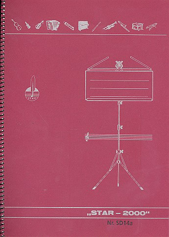 Notenbuch DIN A4 hoch 14 Systeme 21x29,7 cm Star-2000 Spiralbindung