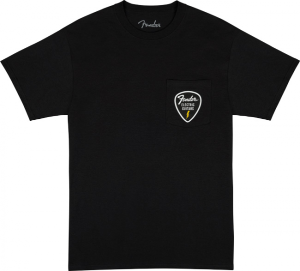 T-Shirt Fender Pick Patch Pocket Black XXL