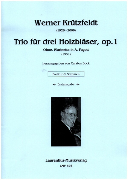 Trio für 3 Holzbläser op.1 für Oboe, Klarinette in A und Fagott