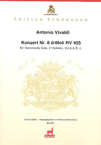 Konzert d-Moll Nr.8 RV405 für Violoncello solo, 2 Violinen, Viola und Bc