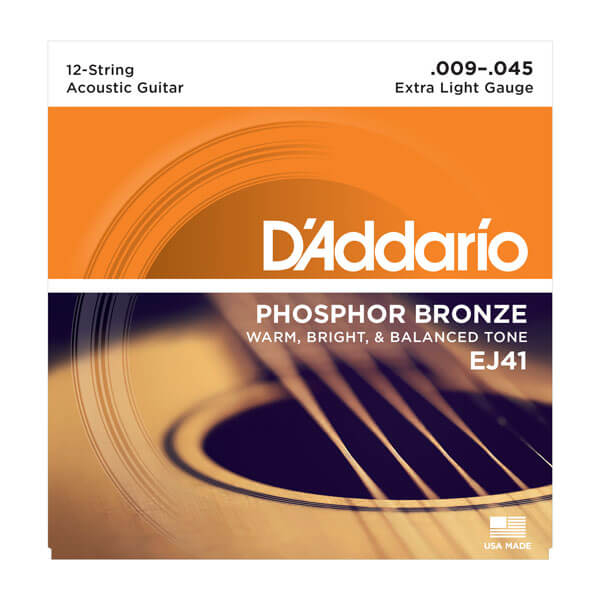 Saitensatz D´Addario EJ41 Phosphor Bronze 12-String/Extra Light