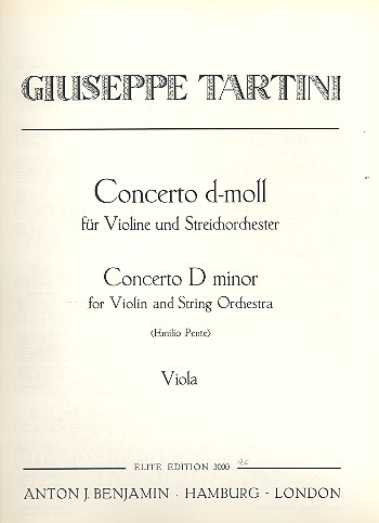 Konzert d-Moll für Violine und Streichorchester