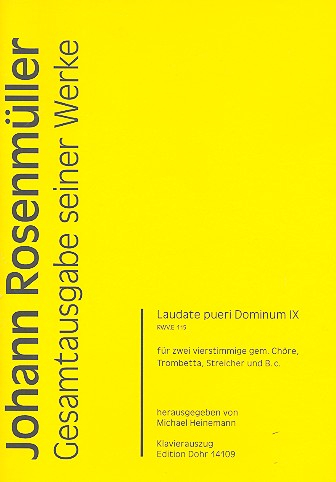 Laudate pueri Dominum Nr.9 RWV.E115 für 2 gem Chöre, Trombetta, Streicher und Bc