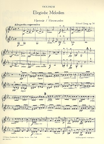 Elegische Melodien op.34 für Streichorchester