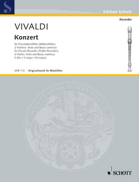 Klavierauszug mit Solostimme Concerto C-Dur RV 443