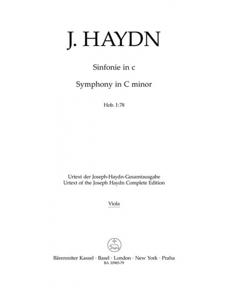 Sinfonie c-Moll Hob.I:78 für Orchester