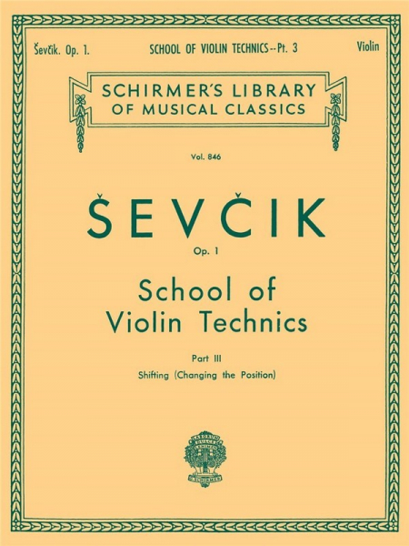 School of Violin Technics op. 1 Vol. 3 for violin
