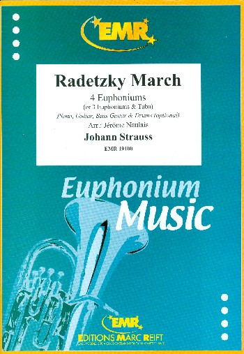 Radetzky March for 4 euphoniums (piano, guitar, bass guitar and percussion ad lib)