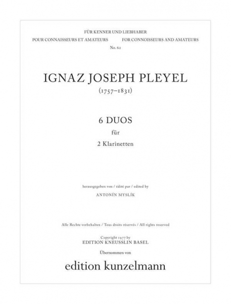 6 Original-Duos für 2 Klarinetten