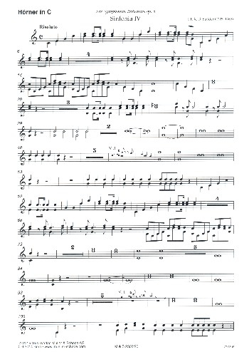 Sinfonie C-Dur Nr.4 für Streicher und Bc (2 Hörner ad lib)