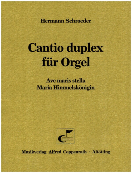 cantio duplex fuer orgel