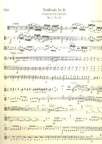 Sinfonie B-dur Nr.2 D125 für Orchester