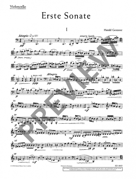 Sonate für Cello Sonate 1 - Antiquariat