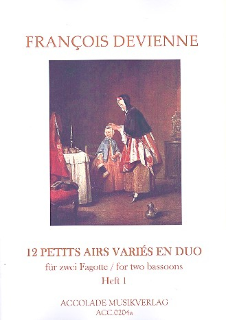 12 petits airs varies en duo Band 1 (Nr.1-6) für 2 Fagotte