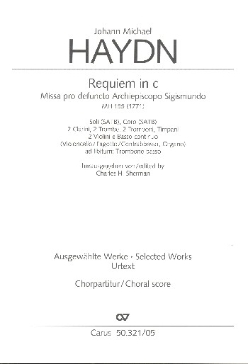 Requiem c-Moll für Soli, Chor und Orchester