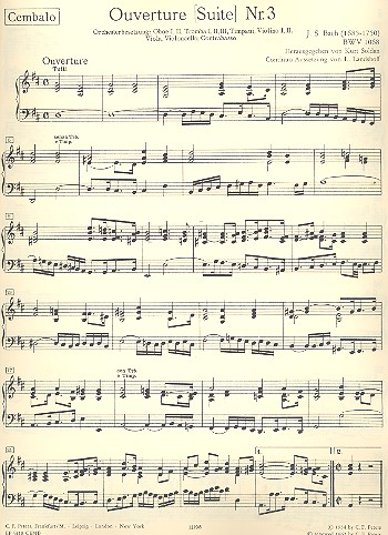 Ouvertüre D-Dur Nr.3 BWV1068 für Orchester