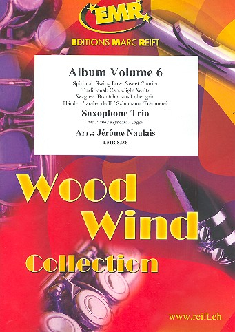 Album vol.6 for 3 saxophones and piano (keyboard/organ) (percussion ad lib)
