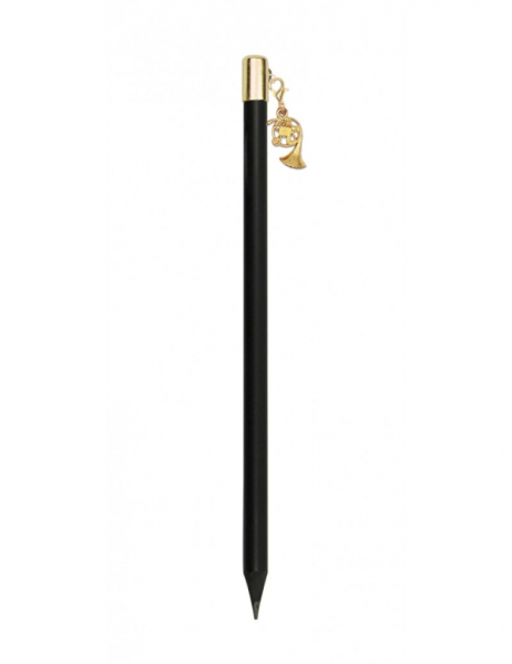 Bleistift mit Anhänger Horn golden