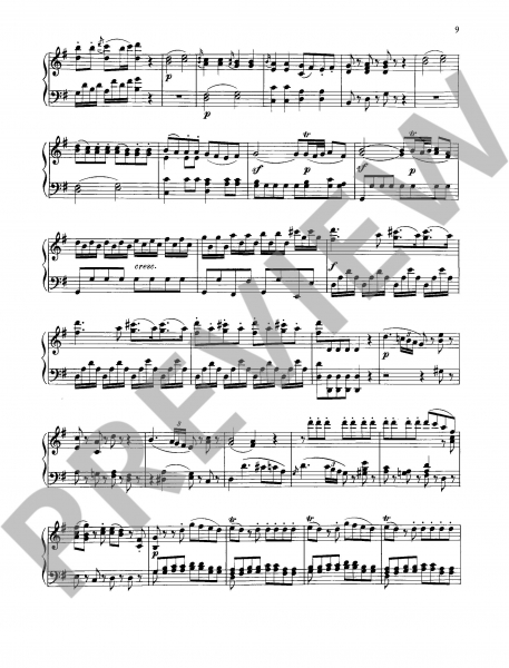 Solostück für Klavier Eine kleine Nachtmusik G-Dur KV 525