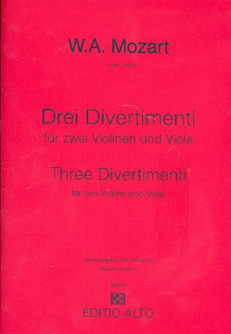 3 Divertimenti für 2 Violinen und Viola Stimmen