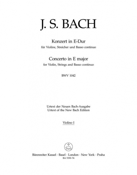 Konzert E-Dur BWV1042 für Violine, Streicher und Bc
