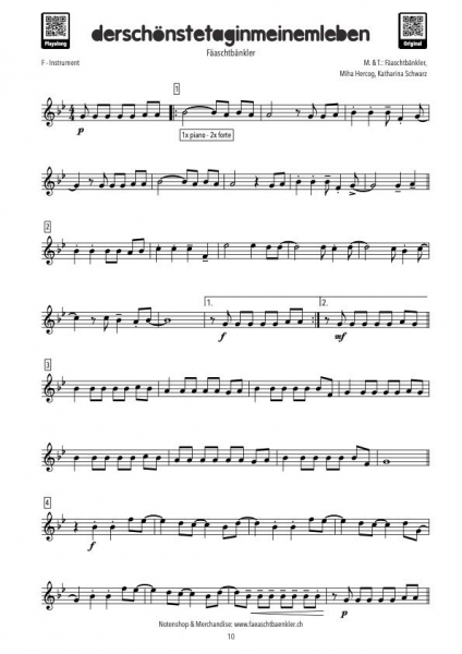 Spielband in F Playalong Band 5 - Fäaschtbänkler