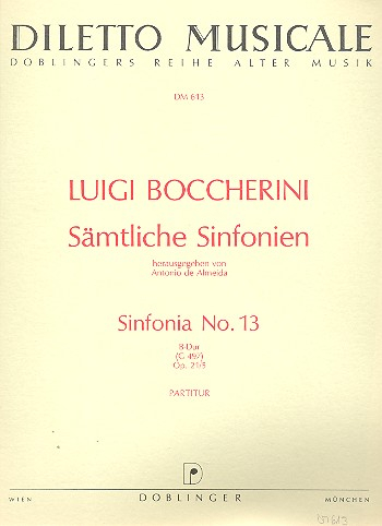 Sinfonie B-Dur Nr.13 op.21,5 G497 für Orchester