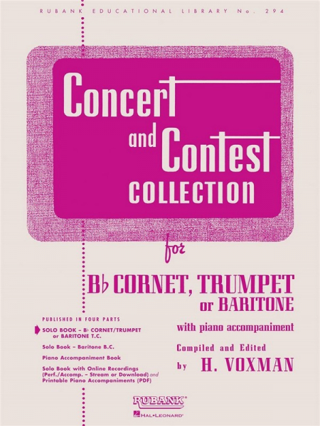 Concert and Contest Collection for cornet (trumpet, baritone) and piano