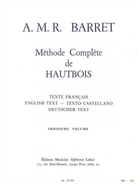 Méthode complète vol.3 pour hautbois