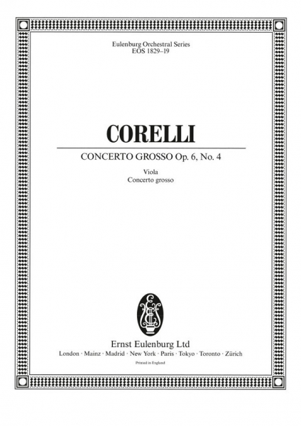 Concerto grosso d-moll Nr.4 op.6,4 für 2 Violinen, Violoncello, Streicher und Bc