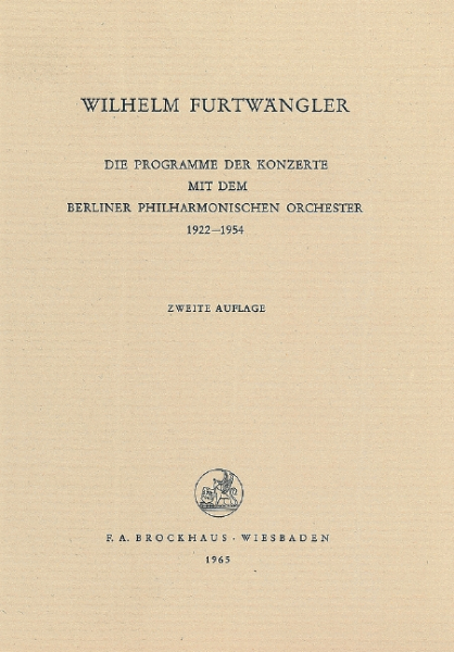 Programme der Konzerte mit dem Berliner Philharmonischen Orchester 192