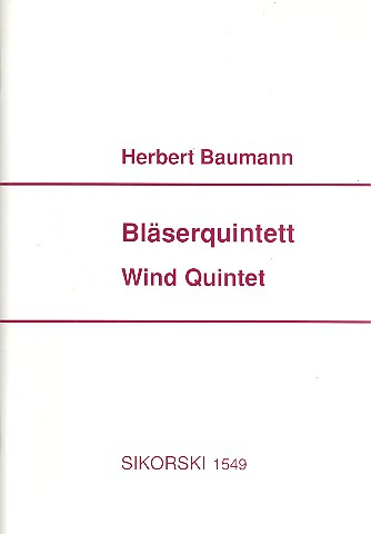 Quintett für Flöte, Oboe Klarinette, Horn (F), Fagott