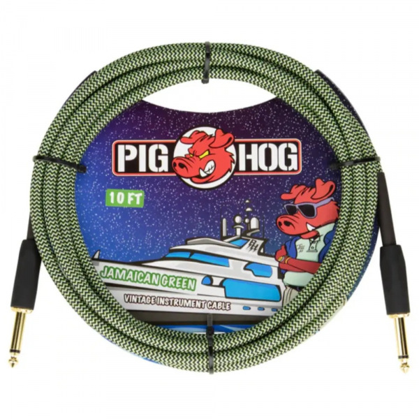 Instrumentenkabel Pig Hog Jamaican Green 3m