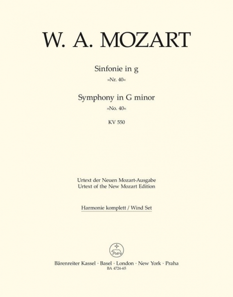 Sinfonie g-Moll Nr.40 KV550 für Orchester (1. und 2. Fassung)