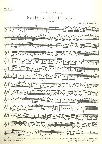Nun komm, der Heiden Heiland Kantate Nr.62 BWV62
