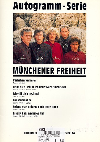 Münchener Freiheit: Songbook Autogramm-Serie