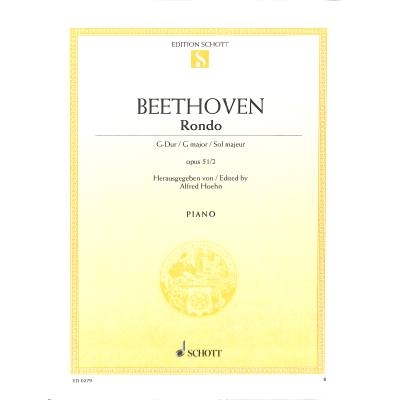 Einzelausgabe für Klavier Rondo G-Dur op51/2 - Antiquariat