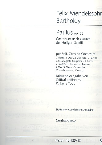 Paulus op.36 für Soli, Chor und Orchester