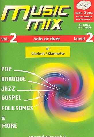 Music Mix vol.2 (+2 CD&#039;s) für Klarinette in B