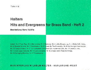 Halters Hits and Evergreens Band 2: für Blasorchester