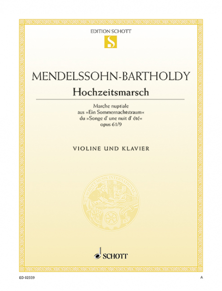 Hochzeitsmarsch für Violine und Klavier